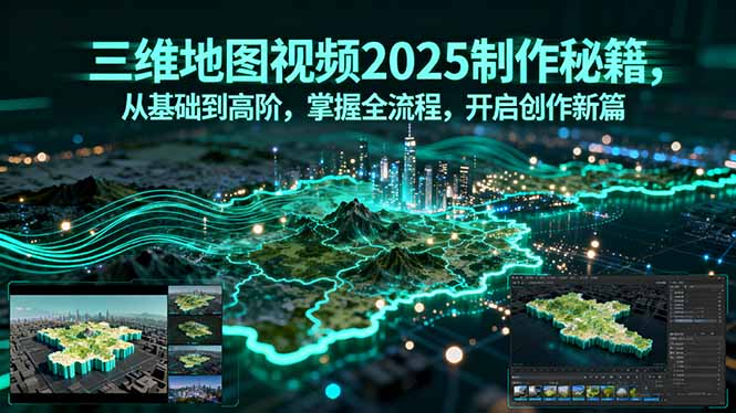 三维地图视频2025制作秘籍，从基础到高阶，掌握全流程，开启创作新篇-小白项目网