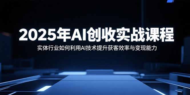 2025年AI创收实战课程：实体行业如何利用AI技术提升获客效率与变现能力-小白项目网