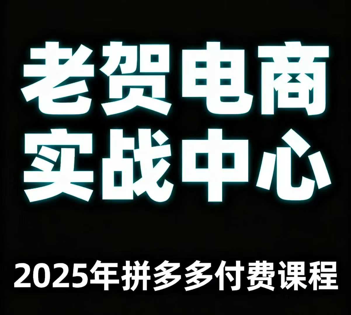 老贺电商2025年拼多多付费课程，用通俗易懂的方法告诉你多多怎么玩-小白项目网