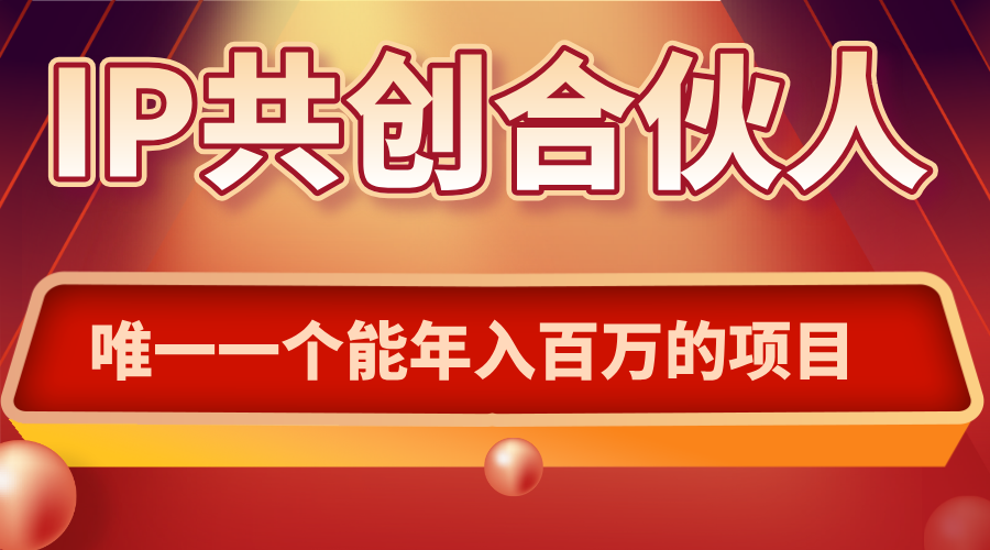 如何通过IP共创合伙人一起合伙“卖项目”-小白项目网