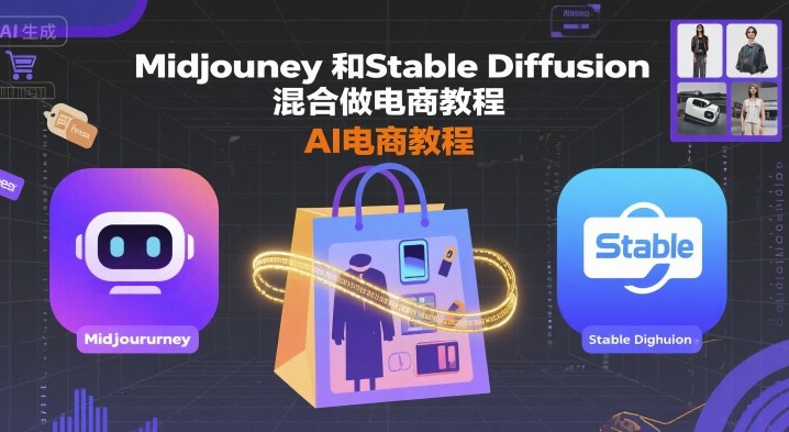 Midjourney和Stable Diffusion混合做电商教程-ai电商教程-小白项目网