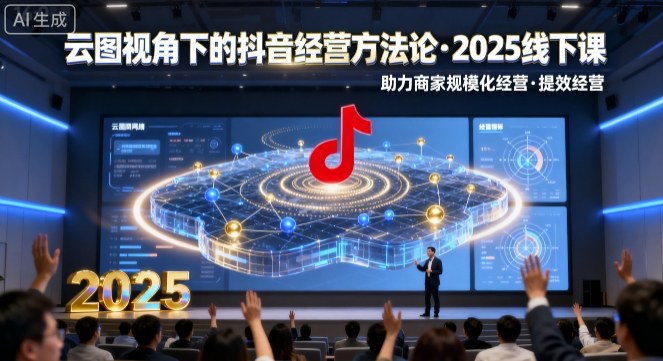 云图视角下的抖音经营方法论，2025线下课，助力商家规模化经营，提效经营(录音+字幕)-小白项目网