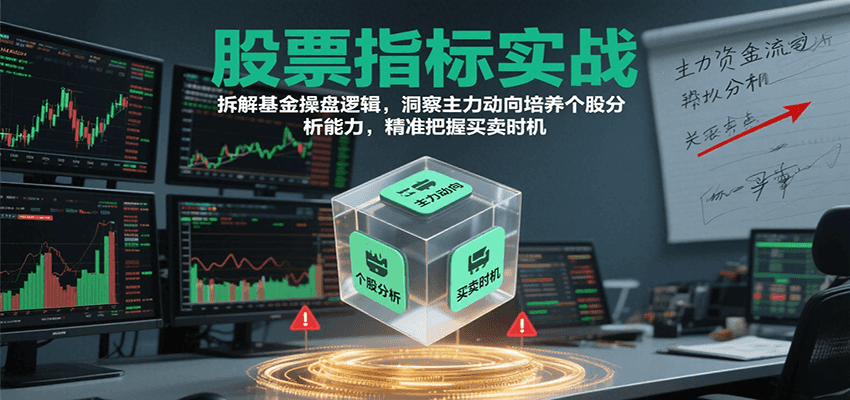 股票指标实战，基金操盘逻辑拆解，洞察主力动向培养个股分析能力把握买卖时机(更新)-小白项目网