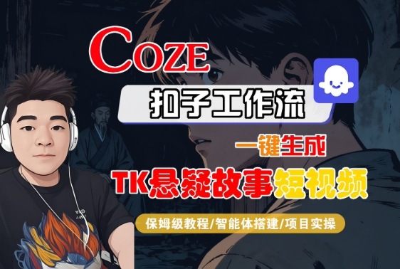 Coze扣子智能体工作流一键生成“TK悬疑故事“短视频，全流程保姆级教学-小白项目网