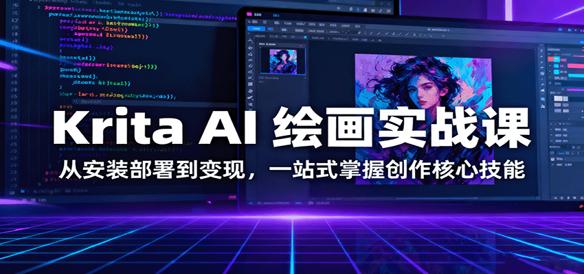 Krita AI 绘画实战课：从安装部署到变现，一站式掌握创作核心技能-小白项目网