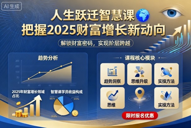 人生跃迁智慧课，把据2025财富增长新动向-小白项目网