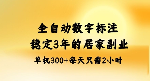 全自动数字标注，稳定3年的蓝海项目，居家也能矩阵开干的副业，单机日入3张+【揭秘】-小白项目网