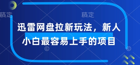 迅雷网盘拉新玩法，新人小白最容易上手的项目-小白项目网